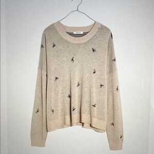 Madewell Bow Jacquard Pullover Sweater
